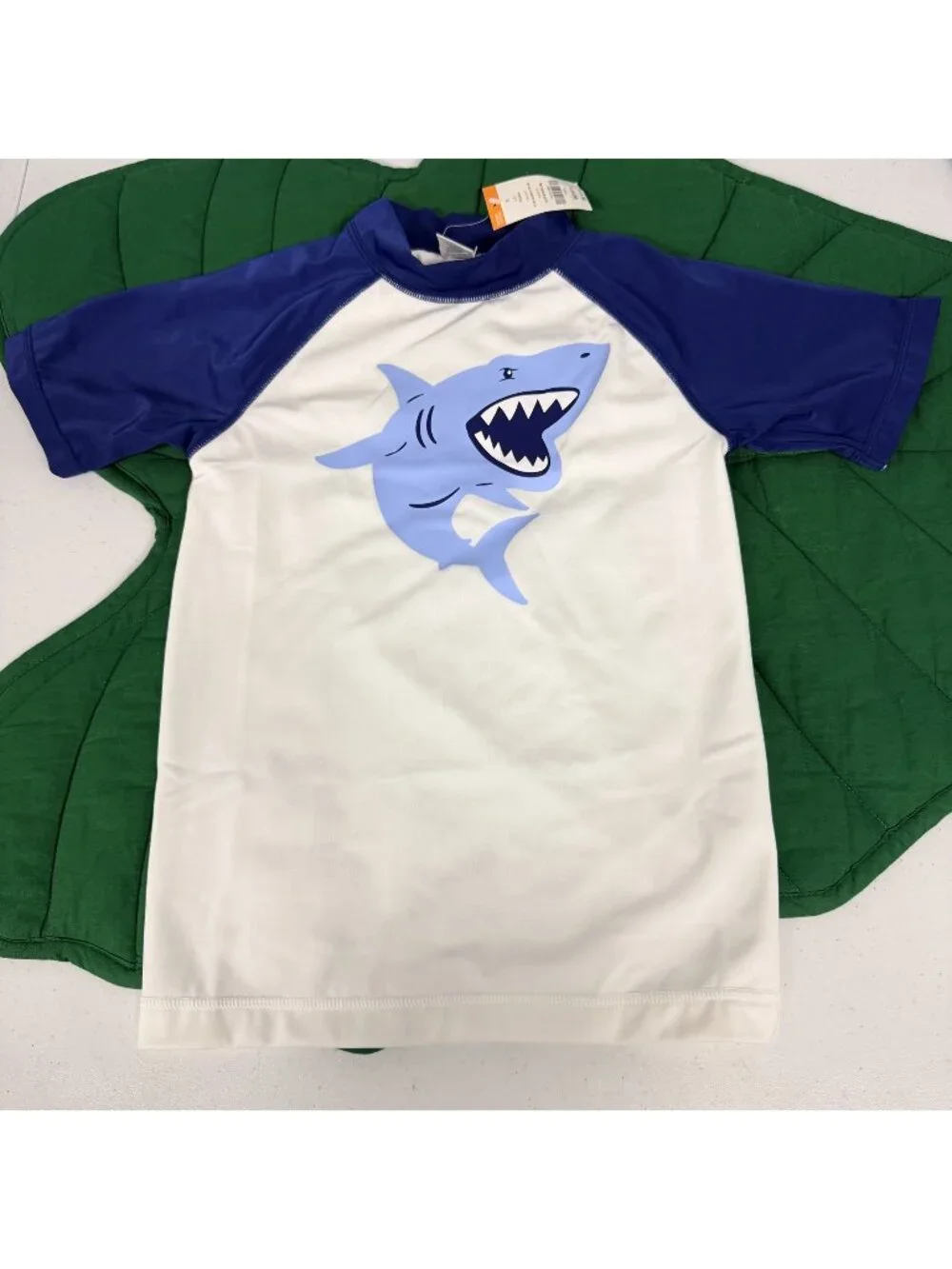 Gymboree Boys 8 Shark Short Sleeve Rashguard Swim Shirt